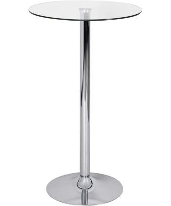【Mesa alta cromada y cristal, BERNIE NEW】Mejor Calidad y Precio 2