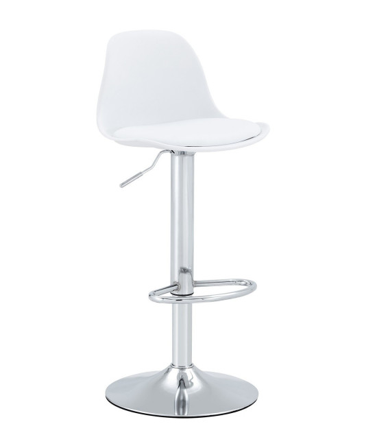 Taburete TOW RG tapizado blanco, mejor calidad y precio.