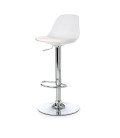Taburete TOW RG tapizado blanco, mejor calidad y precio.