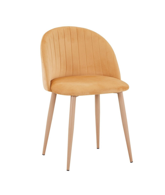 【Silla de metal tapizada en terciopelo VELVET 】Compra Mejor Precio