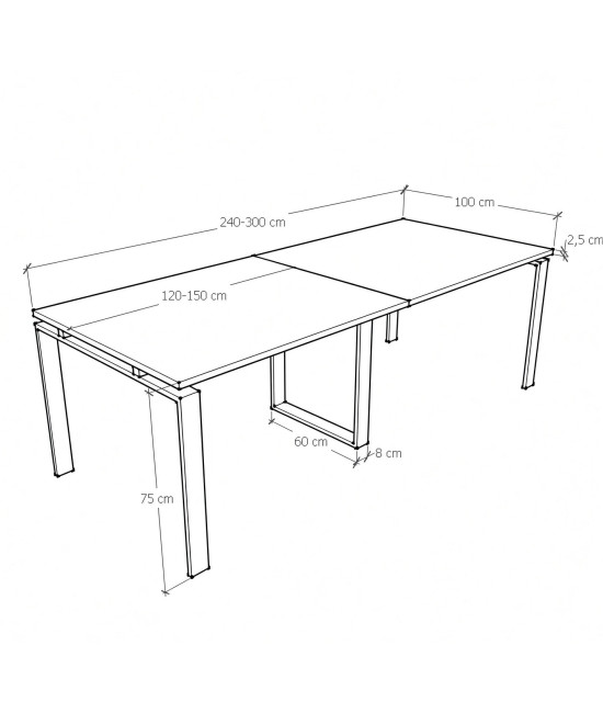 Ofimeet Classic ML - Mesa de reunión para oficinas  al mejor precio