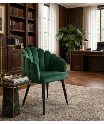 Sillón tapizado en velvet DEVIN