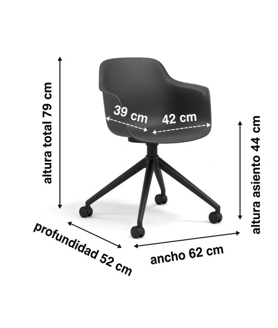 Silla confidente, patas de polipropileno, MARGOT. Mejor calidad y precio
