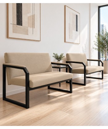 【Módulo para sala de espera】Sofá de 2 plazas para recepción. Módulo de 2 plazas.