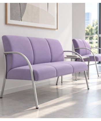 Comprar butaca tapizada con 3 plazas Selena para sala de espera Online