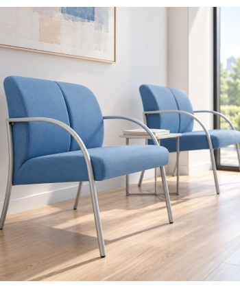 Comprar butaca tapizada con 2 plazas Selena para sala de espera Online