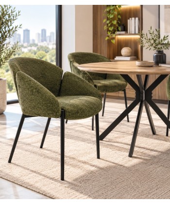 Sillón tapizado en chenilla GIORGIO