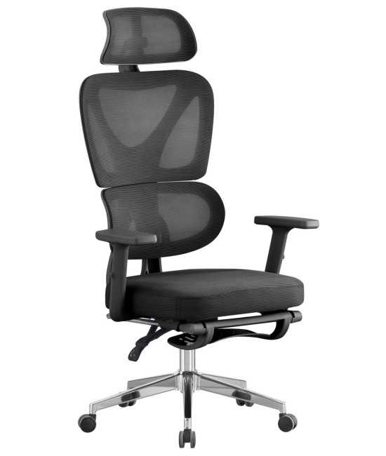 Sillón ergonómico alto, con respaldo de malla, DURBUY