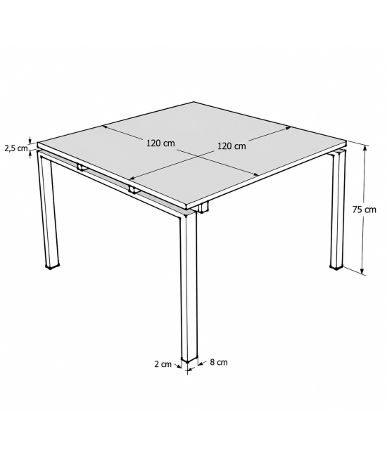 Mesa de reunión OFIMEET SQUARE CLASSIC ML