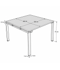 Mesa de reunión OFIMEET SQUARE CLASSIC ML