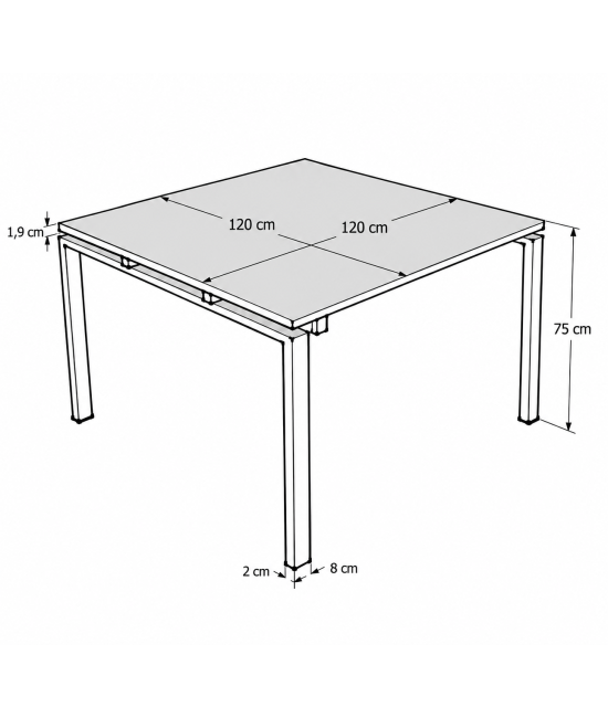 Mesa de oficina OFIMEET SQUARE CLASSIC NEW