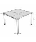 Mesa de oficina OFIMEET SQUARE CLASSIC NEW