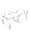 Mesa de reuniões OFIMEET CLASSIC DL-PR 240x120 cm