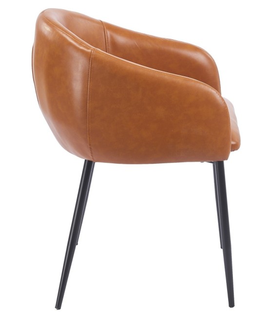 Sillón tapizado en similpiel vintage PELAYO