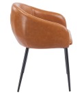 Sillón tapizado en similpiel vintage PELAYO
