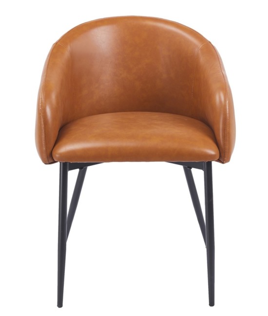Sillón tapizado en similpiel vintage PELAYO