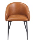 Sillón tapizado en similpiel vintage PELAYO