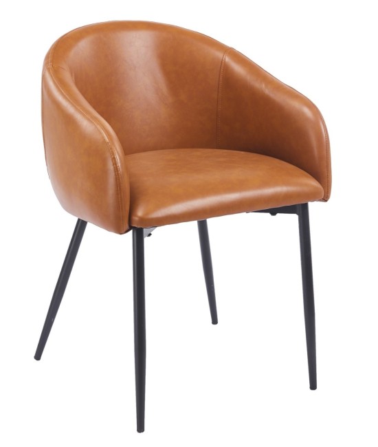 Sillón tapizado en similpiel vintage PELAYO