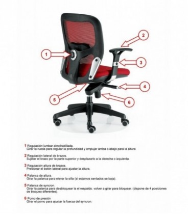 【Sillón giratorio respaldo en malla BRISTON CG】Mejor Calidad y Precio