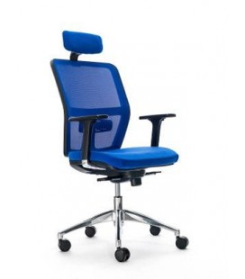 【Silla giratoria HIMILCE-C, respaldo de malla con cabezal】¡Compra!