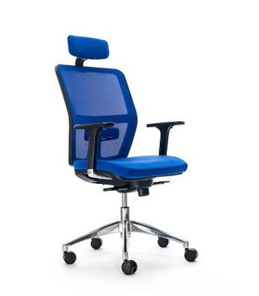 【Silla giratoria HIMILCE-C, respaldo de malla con cabezal】¡Compra!