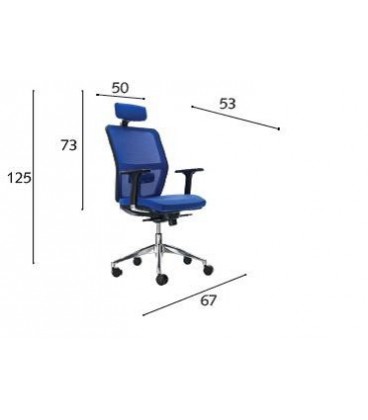 【Silla giratoria HIMILCE-C, respaldo de malla con cabezal】¡Compra!