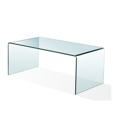【Mesa baja, cristal curvado, 100x48 cms, CHEVAL】Compra Mejor Precio