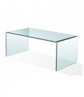 【Mesa baja, cristal curvado, 100x48 cms, CHEVAL】Compra Mejor Precio