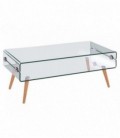 【Mesa de madera y cristal, 110x55 cms, HOLANDA】Mejor Calidad y Precio