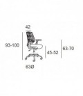 【Sillón giratorio respaldo ergonómico ALASKA】Mejor Calidad y Precio