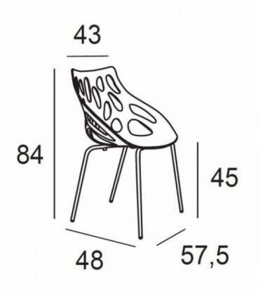 【Silla confidente polipropileno GRETA-P 】Mejor Calidad y Precio