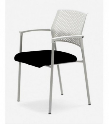 【Silla fija con respaldo ergonómico de PVC MAVINA】Mejor Precio