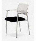 【Silla fija con respaldo ergonómico de PVC MAVINA】Mejor Precio