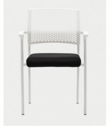 【Silla fija con respaldo ergonómico de PVC MAVINA】Mejor Precio