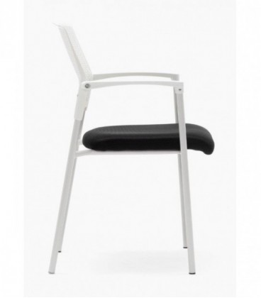 【Silla fija con respaldo ergonómico de PVC MAVINA】Mejor Precio