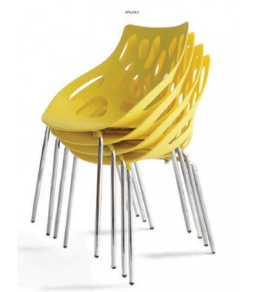 【Silla confidente polipropileno GRETA-P 】Mejor Calidad y Precio