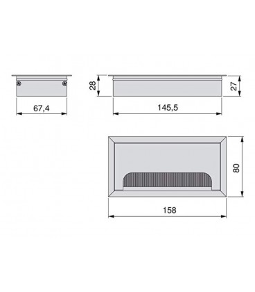 PASACABLES RECTANGULAR PEQUEÑO