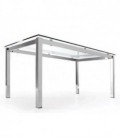 Mesa de acero con tapa de cristal modelo Piamonte al mejor precio