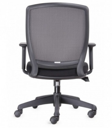 Sillón de oficina Luna con cabezal incorporado y tapizado en napel