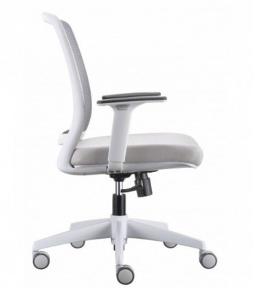 Sillón de oficina Luna con cabezal incorporado y tapizado en napel