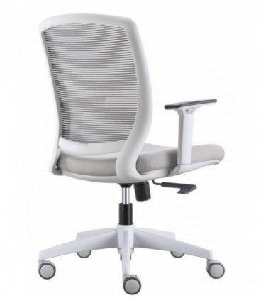 Sillón de oficina Luna con cabezal incorporado y tapizado en napel