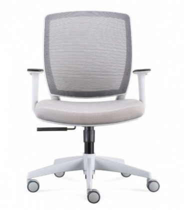 Sillón de oficina Luna con cabezal incorporado y tapizado en napel