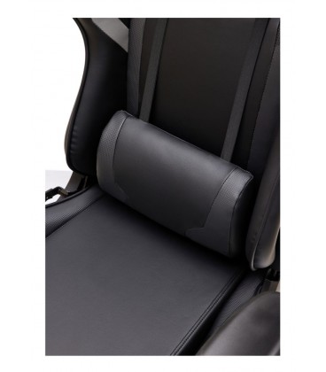 Sillón Giratorio de estilo deportivo MAGOR | Ecopiel negro-gris