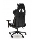 Sillón Giratorio de estilo deportivo MAGOR | Ecopiel negro-gris