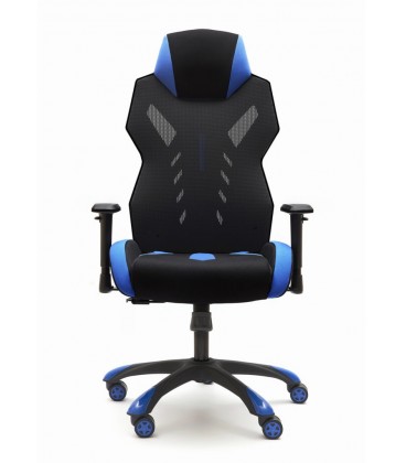 Sillón Giratorio Gaming GALYON | Ecopiel negro-azul