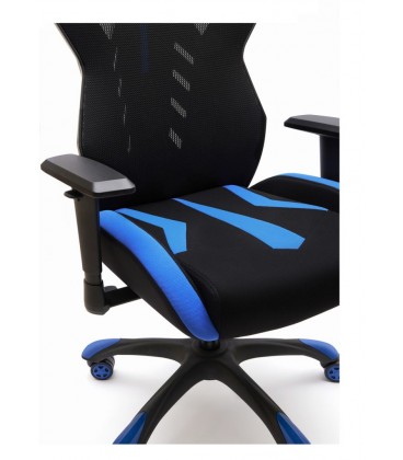 Sillón Giratorio Gaming GALYON | Ecopiel negro-azul
