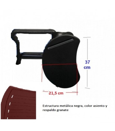 【Silla de formación polipropileno con pala de escritura BASICPOLI-PALA】