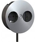 Toma de corriente escritorio + USB, TWIST
