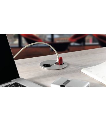 Toma de corriente escritorio + USB, TWIST