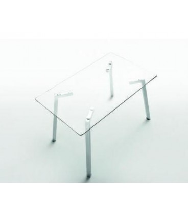 Mesa de vanguardia, tapa cristal